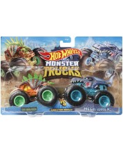 Комплект бъгита Hot Wheels Monster Trucks - Motosaurus и Mega-Wrex, 1:64 -1